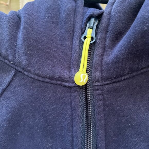 Lululemon Scuba Hoodie Navy Full Zip Sweatshirt Size 12 Classic Fleece - Picture 2 of 4